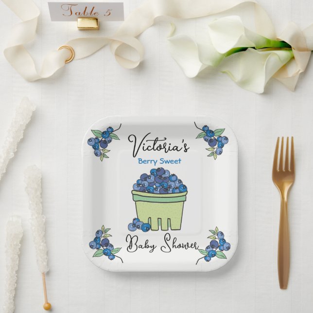 Plato De Papel Baby Shower Berry Sweet Fruit Basket (Boda)