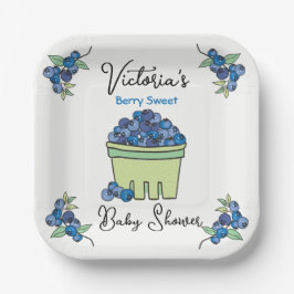 Plato De Papel Baby Shower Berry Sweet Fruit Basket