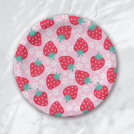 Plato De Papel Baby Shower Berry Sweet Strawberry