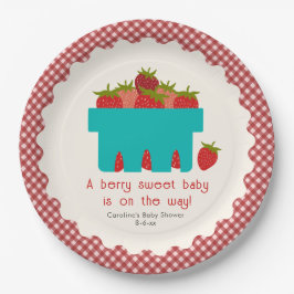 Plato De Papel Baby Shower Berry Sweet Strawberry Basket
