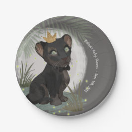 Plato De Papel Baby Shower Black Panther Prince