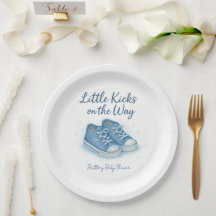 Baby Shower Blue Baby Sneakers