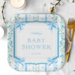 Plato De Papel Baby Shower Blue Bow Boy<br><div class="desc">El Blue Bow Boy Baby Shower Paper Plates evoca una sensación de nostalgia y elegancia atemporal, perfecta para familias que esperan ansiosamente la llegada de un pequeño paquete de alegría. Con una encantadora combinación de tonos azul verde y blanco, este artículo transporta a los huéspedes a una época pasada de...</div>