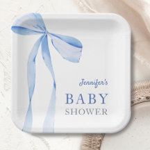 Baby Shower Blue Bow Boy