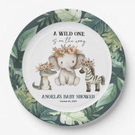 Plato De Papel Baby Shower Boho Safari