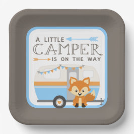 Plato De Papel Baby Shower Brown, un camper RV