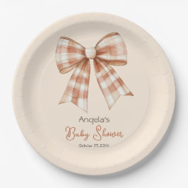Plato De Papel Baby Shower Chica de plegado rosado