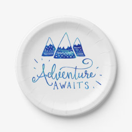 Plato De Papel Baby Shower con temas de aventura rusa