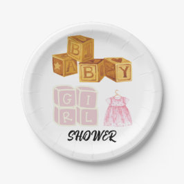 Plato De Papel Baby Shower de Baby Girl