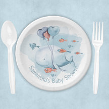 Baby Shower de ballena personalizada