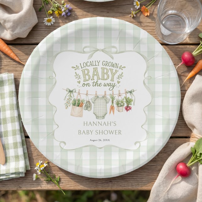 Plato De Papel Baby Shower de Bebé Criado Localmente (Subido por el creador)