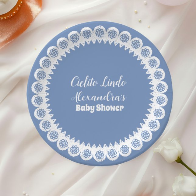 Plato De Papel Baby Shower de Blue Mexican Cielito Lindo (Subido por el creador)
