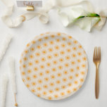 Plato De Papel Baby Shower de Boho Sun neutral de género<br><div class="desc">Ideal para duchas y celebraciones con el tono de la tierra estética natural,  estos platos de papel beige son una encantadora elección para la decoración neutra de género de la ducha de bebé con un lindo patrón de sol de textura.</div>