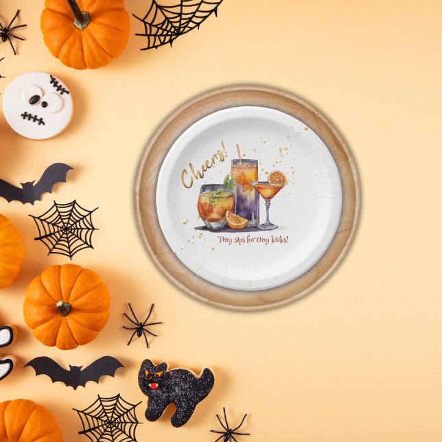 Plato De Papel Baby Shower de cócteles de Halloween (Subido por el creador)