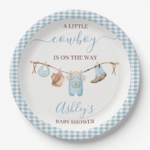 Baby Shower de Cowboy Blue Cothesline Brown