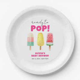Plato De Papel Baby Shower de crema de hielo popcicle de verano m