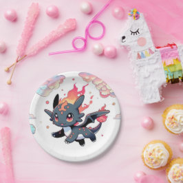 Plato De Papel Baby Shower de Dragón mágico