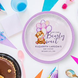 Plato De Papel Baby Shower de espera de cola de agua