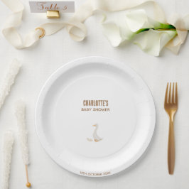 Plato De Papel Baby Shower de Goose
