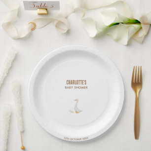 Plato De Papel Baby Shower de Goose