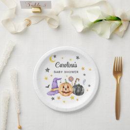 Plato De Papel Baby Shower de Halloween