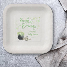 Plato De Papel Baby Shower de Halloween