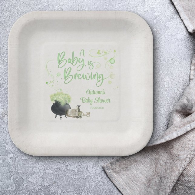 Plato De Papel Baby Shower de Halloween (Subido por el creador)