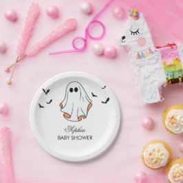 Plato De Papel Baby Shower de Halloween