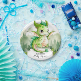 Plato De Papel Baby Shower de Happy Dragon