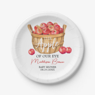 Plato De Papel Baby Shower de la cesta de Apple