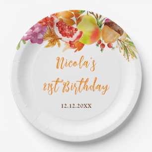 Plato De Papel Baby Shower de la Cosecha de Otoño