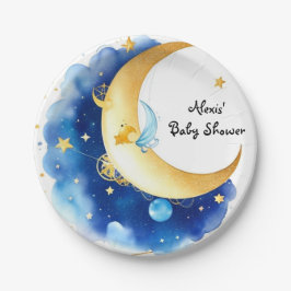 Plato De Papel Baby Shower de las estrellas brillantes