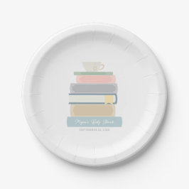 Plato De Papel Baby Shower de libros