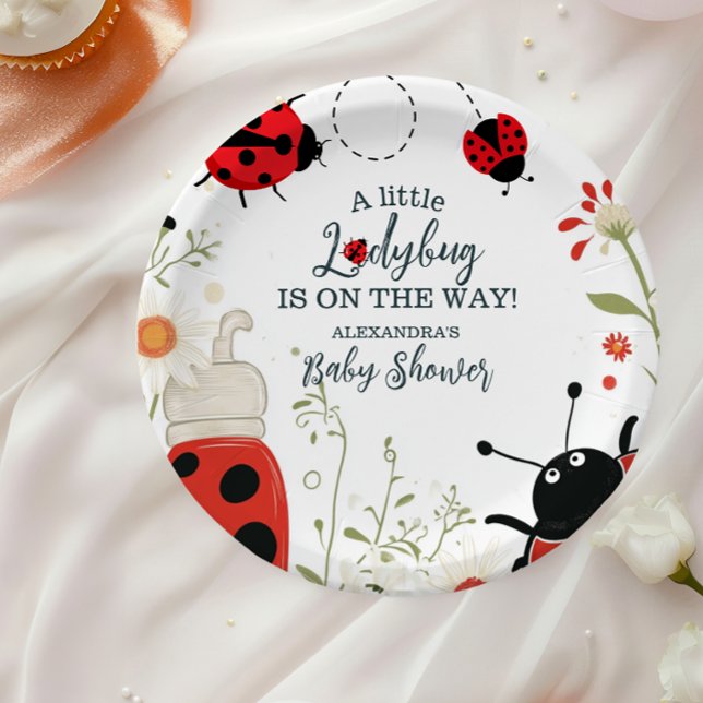 Plato De Papel Baby Shower de Little Ladybug Spring (Subido por el creador)