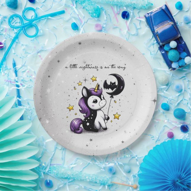 Plato De Papel Baby Shower de Little Unicorn (Fiesta)