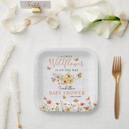Plato De Papel Baby Shower de Little Wildflower Rusdflowers