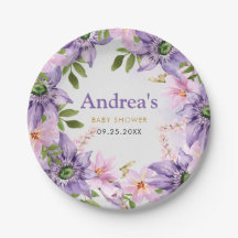 Baby Shower de mariposa morada