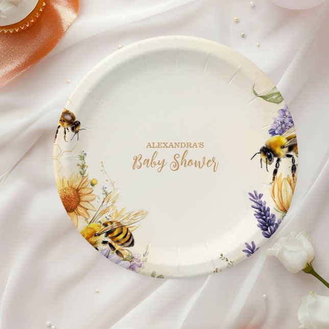 Plato De Papel Baby Shower de Mommy to Bee Wildflowers (Subido por el creador)