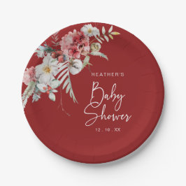 Plato De Papel Baby Shower de navidades