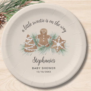 Plato De Papel Baby Shower de navidades