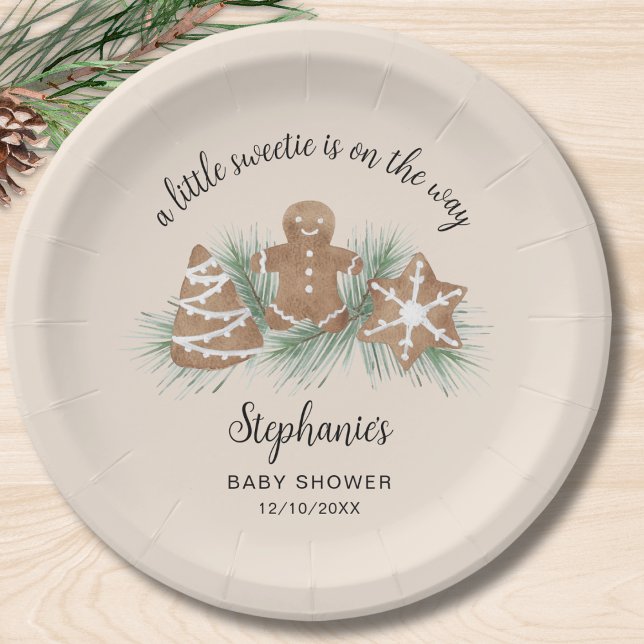 Plato De Papel Baby Shower de navidades (Subido por el creador)
