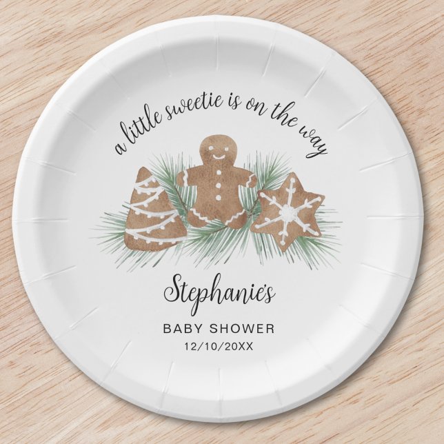 Plato De Papel Baby Shower de navidades (Subido por el creador)