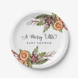 Plato De Papel Baby Shower de Navidades rusos