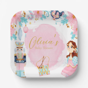 Plato De Papel Baby Shower de Nurrón de la Vintage Azul Pastel