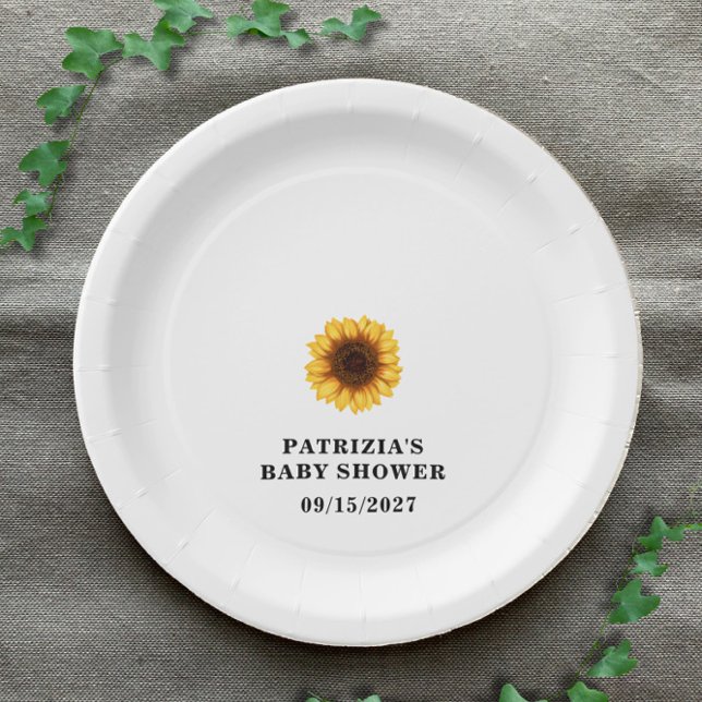 Plato De Papel Baby Shower de otoño (Subido por el creador)