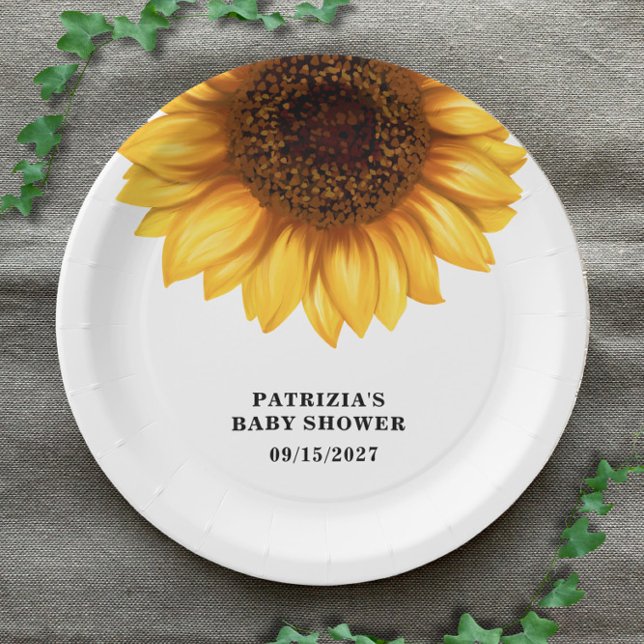 Plato De Papel Baby Shower de otoño (Subido por el creador)