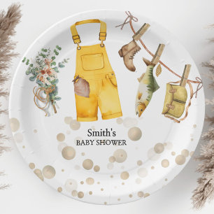 Plato De Papel Baby Shower de pescadores