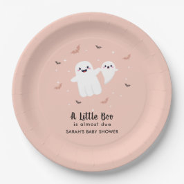 Plato De Papel Baby Shower de Pink Little Boo Halloween