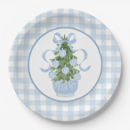Plato De Papel Baby Shower de Preppy Southern Blue Navidades
