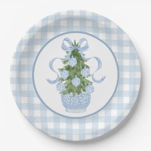 Plato De Papel Baby Shower de Preppy Southern Blue Navidades